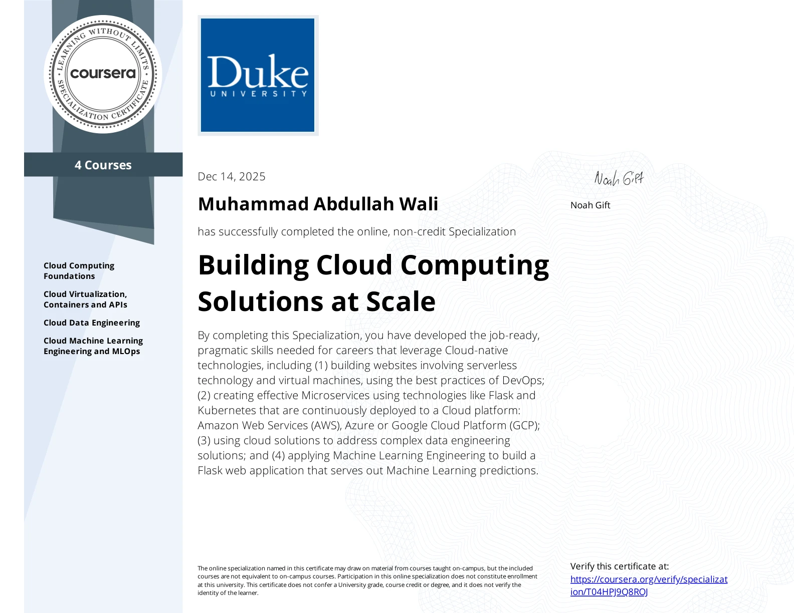 Building Cloud Computing at scale